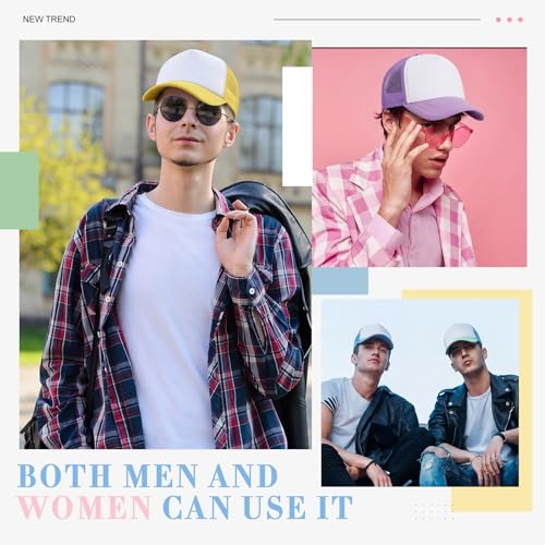 Image of 40 Pack Sublimation Blank Trucker Hat Bulk Wholesale Mesh Baseball Cap for Women Men DIY Hat Bar Party