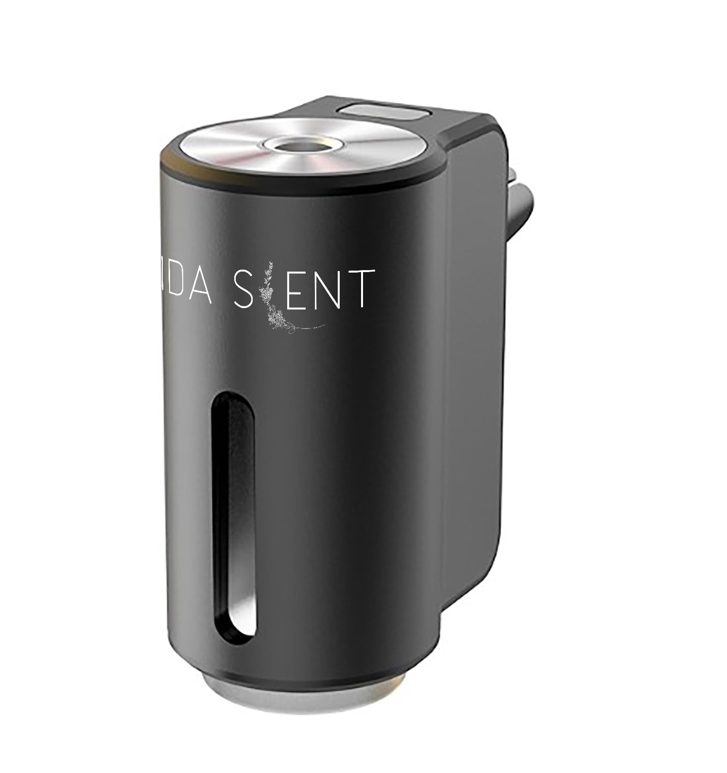 IDA SCENTGraphite - Intelligent, Waterless, and Rechargeable Car Aroma Diffuser with Vent Clip and Three Unique Perfume Bottles