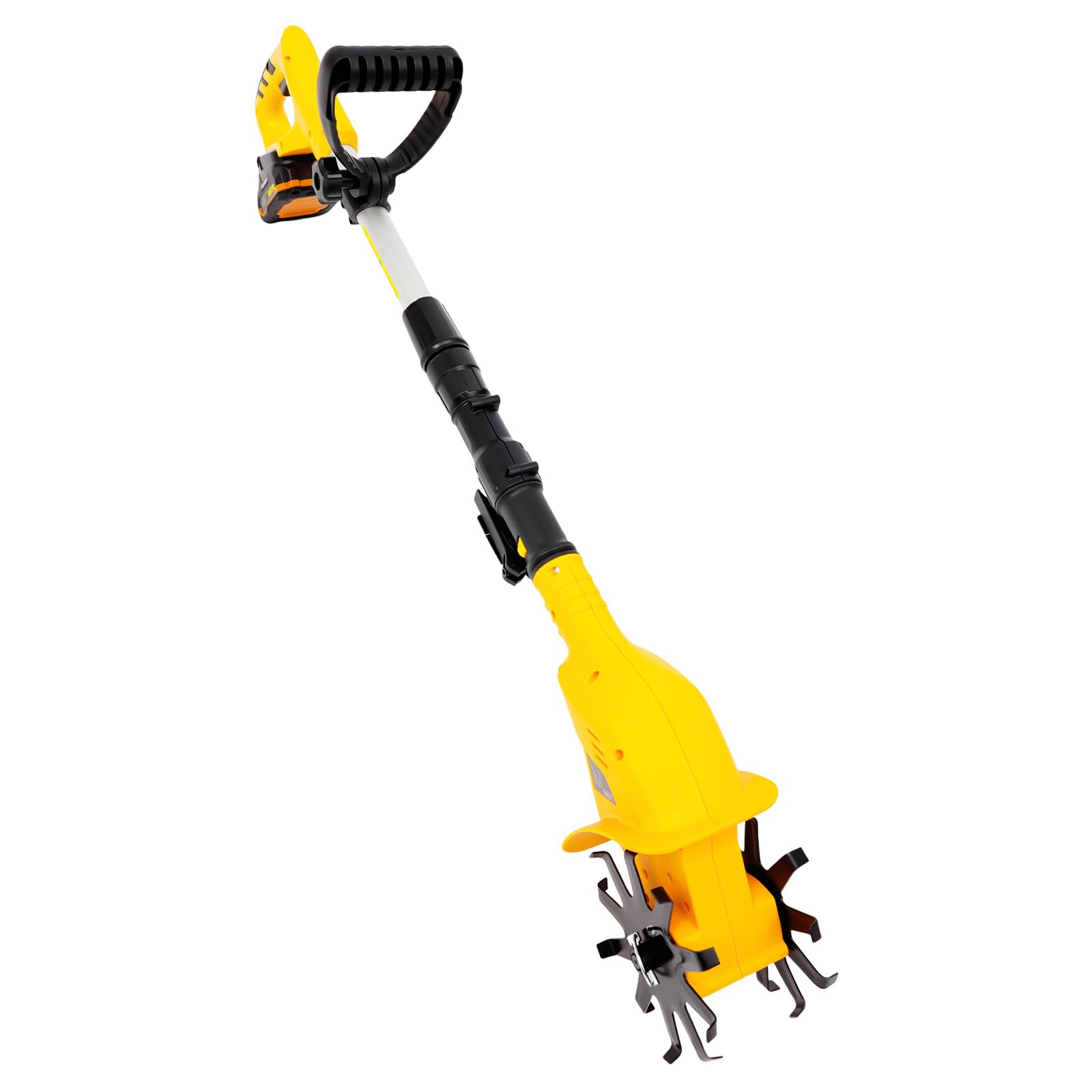Azada de tierra con batería de 20 V y cargador, cultivador de 250 rpm, motoazada eléctrica, herramientas de jardín para cultivo de suelo, ancho de trabajo: 10 cm | profundidad de trabajo: