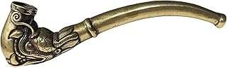Vintage Brass Tobacco Pipe, Dragon Head Design Mini Portable Smoking Pipe, Antique Bronze Cigarette Mouthpiece for Men