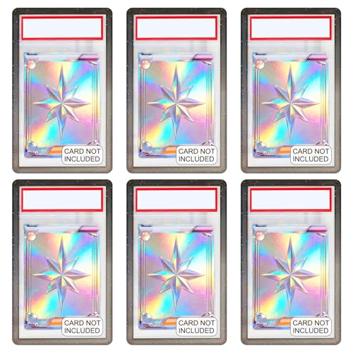 RCPLAGA Slab Guard for PSA Graded Cards, 6-Pack TPU Slab Protector Graded Guard Bumper Guard for PSA Graded Card Only, Gradient Color Glitter Limited Edition (Shadow)