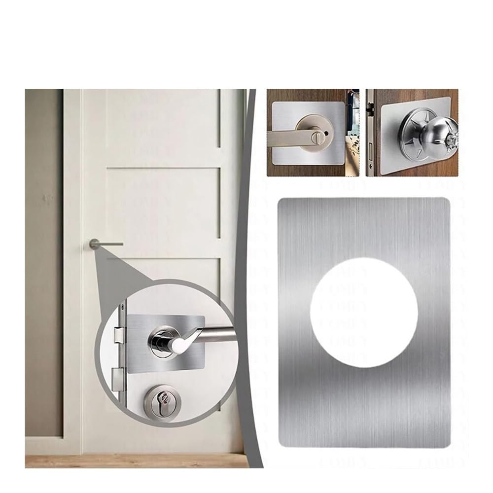 Gentryroo 1Pcs Repair Doors Lock Plate Stainless Steel Hardware Reinforcement Installation