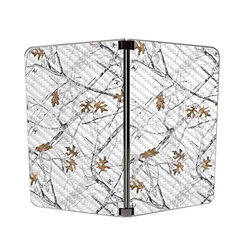 Image of MightySkins Carbon Fiber Skin for Microsoft Surface Duo - Conceal Snow | Protective, Durable Textured Carbon Fiber Finish | Easy to Apply, Remove, and Change Styles | Made in The USA