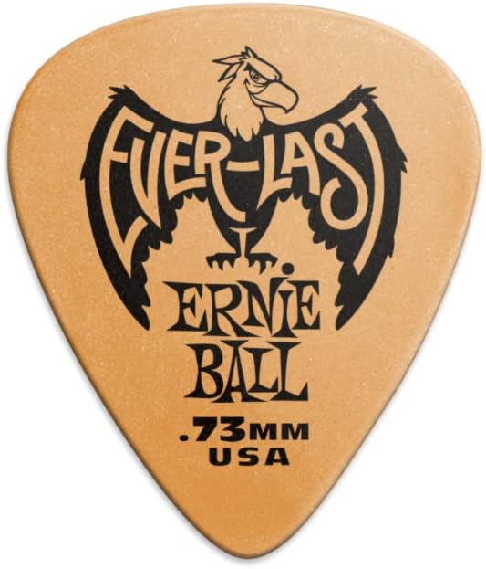 Ernie Ball Everlast Guitar Picks, Orange .73mm, 12-pack (P09190)