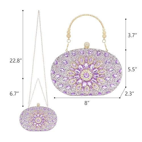 Image of MAIRLOM Rhinestone Clutch Purses for Women Evening Bag Sparkly Handbag | Diamond Clutches Purse Glitter Crystal Gemstone Shoulder Bags Luxury Handbags for Wedding Formal Party Prom