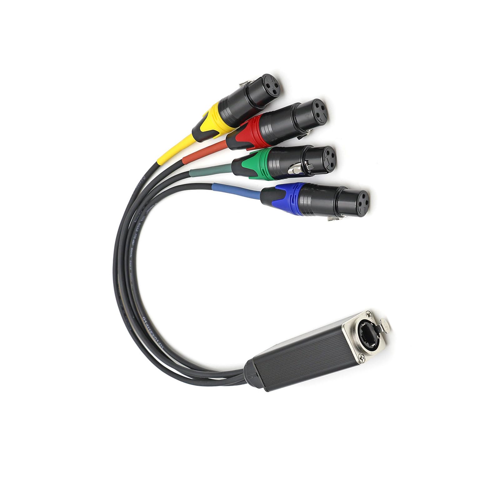 banapoy Cavo Prolunga Audio XLR a RJ45 Trasmissione Stabile da 100 M per Registrazione in Studio, Custodia in Metallo a 4 per Installazione Scenica Professionale, Ideale per Teatri, materiale: