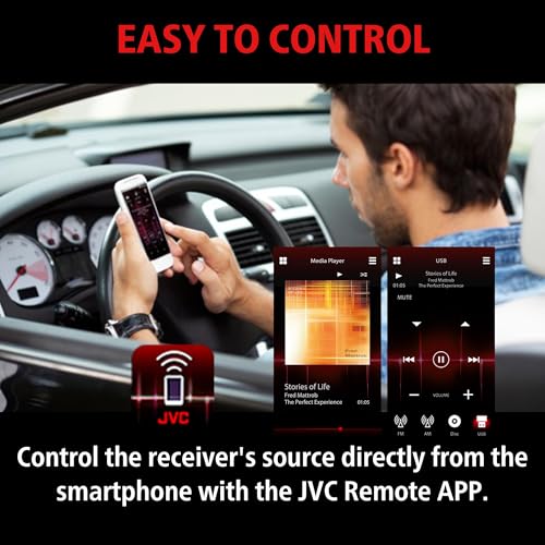 Image of Jvc Kd-Sx27Bt Bluetooth Car Stereo Receiver With Usb Port Am /Fm Radio, Mp3 Player, High Contrast Lcd, Detachable Face Plate Single Din 13-Band Eq