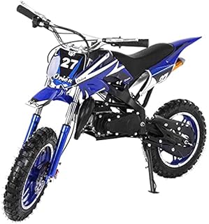49cc Dirt Bike for Kids 2-Stroke Mini Dirt Bike Pit Bike for Kids Off Road Gas Motorcycle for Kids 8-14, Blue