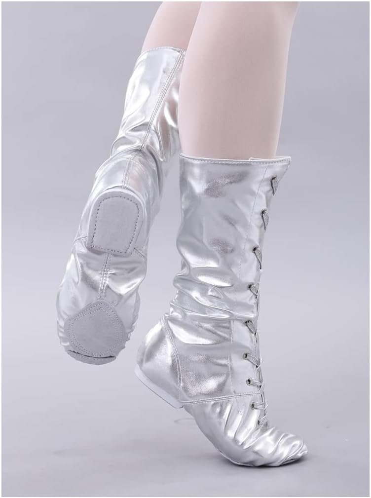 MSMAX Jazz Dance Shoes Split Sole Kids Dancing Sneakers High Top Boots for Men