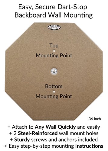 Dart-Stop 36 inch Tan Octagon Pro Dart Board Back Board | Wall Protector | Dartboard Surround - Thumbnail 4
