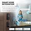 Kwikset Halo Select Plus Matte Black Touchscreen Apple Home Keys Tap-to-Unlock, Wi-Fi and Matter Enabled Smart Lock Deadbolt with Door Status Sensor and Intrusion Detection
