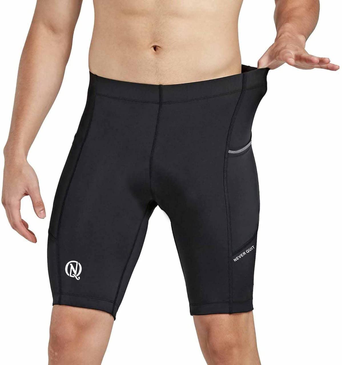Men s Running Shorts Quick Dry Gym Athletic Workout Shorts for Men with 1 Side Pockets-image-8