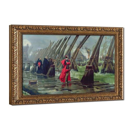 Impression sur toile Richelieu La Rochelle tableau déco bureau 50x75 cm