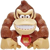 Nintendo Super Mario 6" / 15 cm Tall Donkey Kong Action Figure With Posable Features, Ideal for Play and Display for Kids and Collectors Aged 3+.