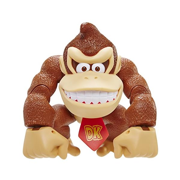 Super Mario - Figura Donkey Kong de 15 cm de Altura - Figura Totalmente Articulada - Juguete Niños 3 Años +