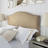 Dorel Living Winsted Linen King Headboard with Nailheads, Beige