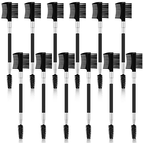 Nuenen 12 Pieces Eyelash Comb and Eyebrow Brush Comb, Eyebrow Lash Shaper Tool Eyebrow Eyelash Makeup Grooming Tool for Women Girls