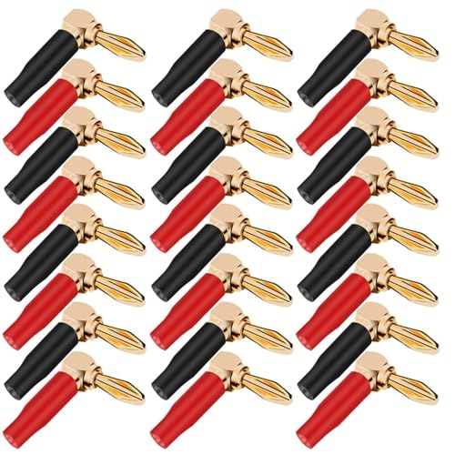 Conector banana de 4mm para altavoz en ángulo de 90 grados ideal para ahorrar espacio en pared