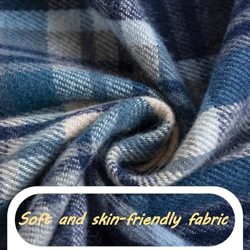Scottish Tartan Plaid Scarf Winter Cold Weather Faux Soft Cashmere Shawl Wrap with Fringes for Women3