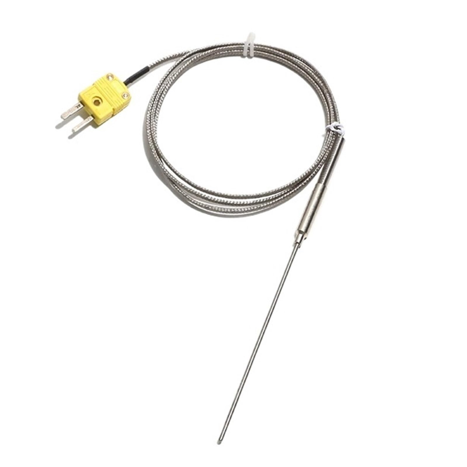 WRNK-191 Termopara pancerna typu K - elastyczna sonda 3/4/5 mm, długość 50-300 mm, wtyczka mini kabel 1-2 m (średnica sondy. 3 mm-1 m, dł. 300 mm)