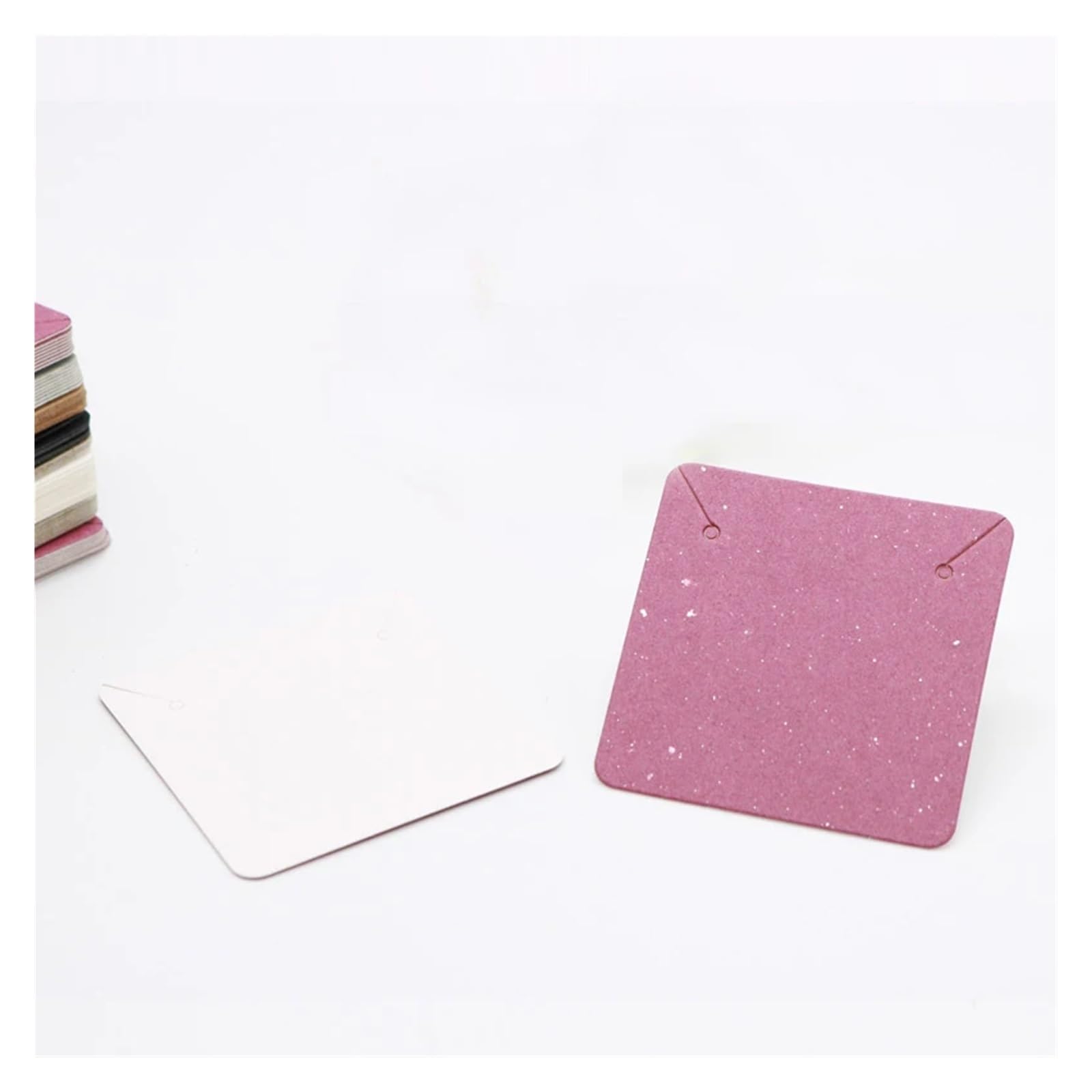 EDvkrgqx Earrings Necklace Display Cards, Multicolor Earring & Bracelet Cards 200pcs 5x5cm Holders Paperboard Hang Tags DIY Jewelry(Color06)