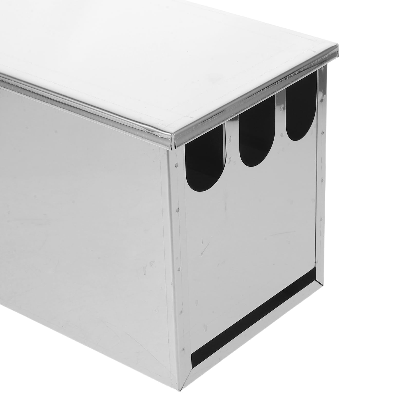 Healeved Caja de Almacenamiento Cierre Seguro Acero Inoxidable Plateado 3 Ranuras Resistentes y Protección Infantil para Cuchillos de Cocina para Uso Profesional en Restaurantes