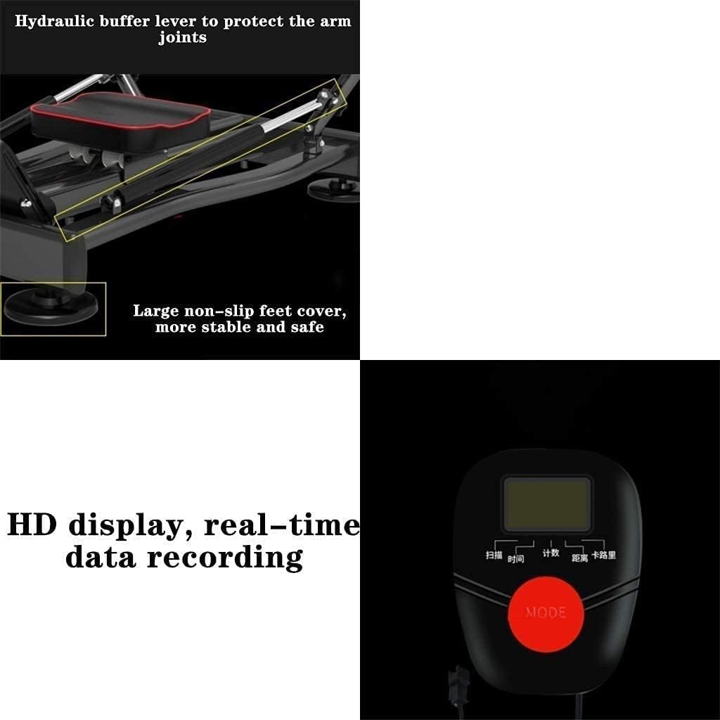 Rowing Machines Foldable Exercise Equipment for Cardio Training LCD Monitor Soft Seat for Cardio Exercise