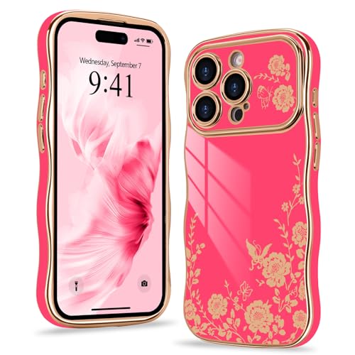 Wirvyuer Kompatibel mit iPhone 13 Pro Max Hülle Blumenmuster