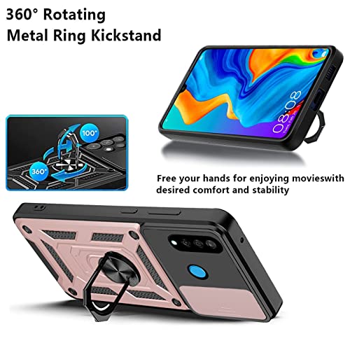 Coque anti-choc Huawei Nova 4E avec anneau support et protège-objectif - 5