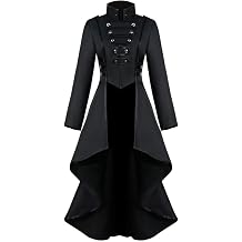 Medieval Steampunk Jacket for Women, Vintage Halloween Costumes Gothic Button Corset Tailcoat Tuxedo Uniform