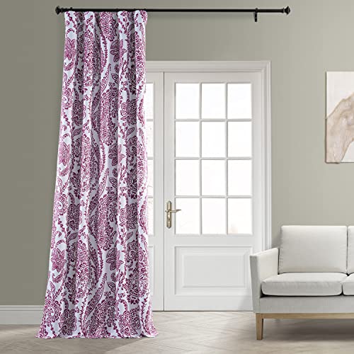 Image of HPD Half Price Drapes Printed Room Darkening Curtains for Bedroom, Living Room 50 X 108 (1 Panel), BOCH-KC16072F-108, Tea Time Cranberry
