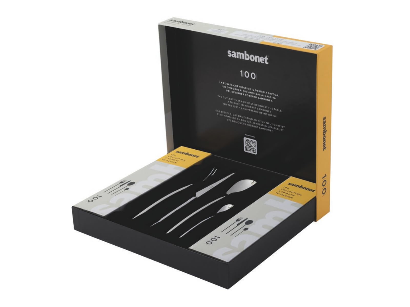 Servizio Posate 24 Pezzi Monoblocco "100" Lucida o Oro PVD Sambonet