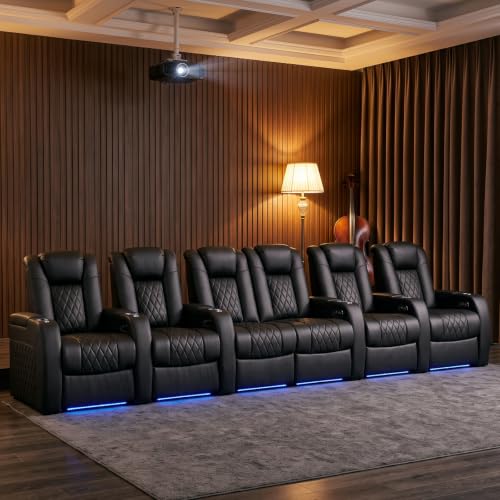 Image of Weilianda 3 Pieces Top Grain Leather Electric Reclining Living Room Set