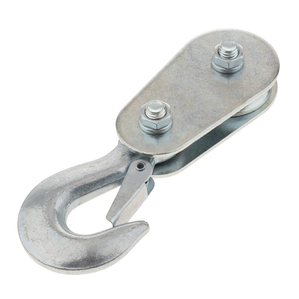 Puleggia di sollevamento in acciaio inox resistente con gancio per carichi da 2 tonnellate, ideale per sollevamento attrezzature di sartiame e movimentazione del carico