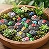 Glow in The Dark Turtles Mini Sea Animals 100pcs with Large Storage Box Luminous Tiny Resin Multicoloured Small Decoration Accessories for Fairy Garden DIY with 1 Pc Jumbo Turtle Miniature Dollhouse #3