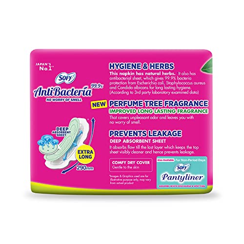 Image of MamyPoko Pants Extra Absorb Diaper - Large Size, Pack of 82 Diapers (L-82) for Kids& Sofy Anti Bacteria Extra Long Sanitary Pads - Slim (28 Pads)