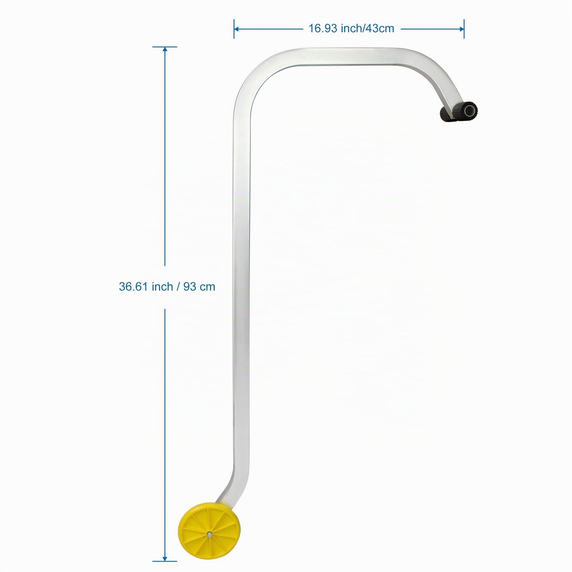 Todeco Leiter Dachhaken Set 0,93m, Firsthaken mit Zubehör, Dachziegel Haken Max Belastbarkeit 150 kg | Zertifiziert nach EN131, 0,93 m, für Teleskopleiter, Aluminiumlegierung