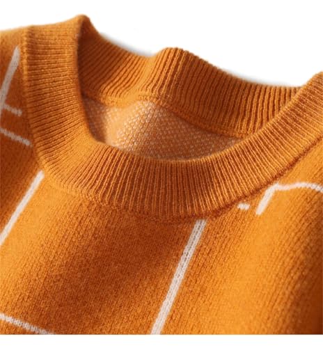 Men's Wool Cashmere Sweater Thick Knit and Winter Casual Long-Sleeved Crew-Neck Base Top Youth Business Pullover2