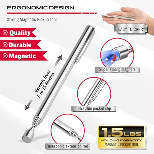 4-Piece Magnetic Pickup Tools Kit
