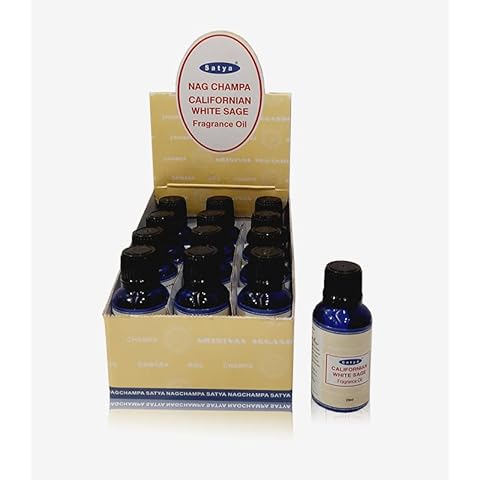 Satya Nag Champa Genuine 25ml Sandalwood Fragrance Scented Oil use in Aromatherapy Diffuser, Home Made Making, Potpourri, Candle, Soap, Slime, Bath Bomb, Air Freshener (Sandalwood, 25ml(Pack 12)) Cover