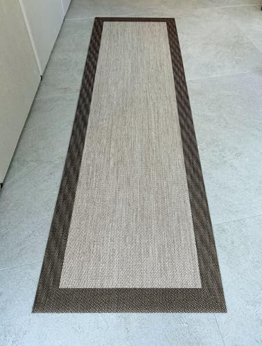 Miniatura 8 de Eb Estores Baratos Alfombra De Vinilo Trenzado Screen Floor Con Cenefa. Alfombra Antideslizante, Lavable, Apta En Interior Y Exterior 3 Mm Grosor Y Diferentes Acabados, Marrón, 160x230 Cm