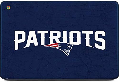 Skinit Decal Laptop Skin Compatible with Chromebook 14 G5 - Officially Licensed NFL New England Patriots Distressed Design
