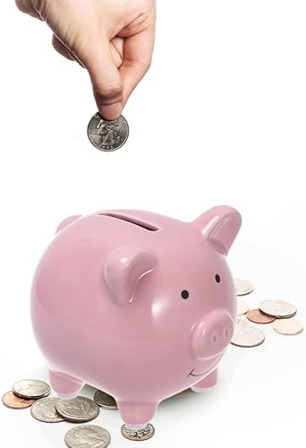 Miniatura 8 de SEWACC Juguetes para niños, juguetes para niños, alcancía de cerámica, adorable cerdo, moneda, banco de dinero, olla de ahorro para decoración del