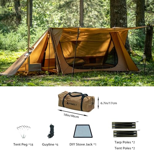 Carpa Hot Tent STOVEHUT 70 con 2 postes y 2 postes de lona miniatura 2