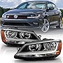 ACANII - For [Halogen Model] 2011-2018 Volkswagen Jetta LED Tube Headlights Headlamps Assembly Driver & Passenger Side