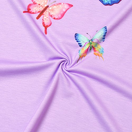 Purple Nightgown For Girls Nightdress Summer Sleeveless Pajama Dress #TOP5