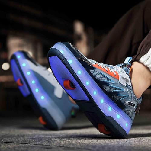 16 Modes Roller Skate Shoes with 2 Wheels and Braking Device, Sneakers for Kids Boys Girls Birthday Thanksgiving Christmas Day4