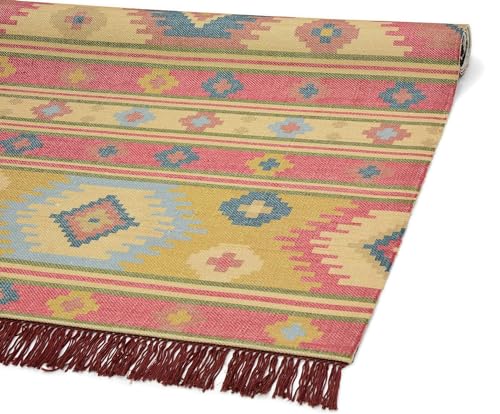 Image of Printed Rug Soft Floor Carpets with Anti Slip Backing for Living Room | Bedroom | Kids Room (Rust, 4x6 Feet)