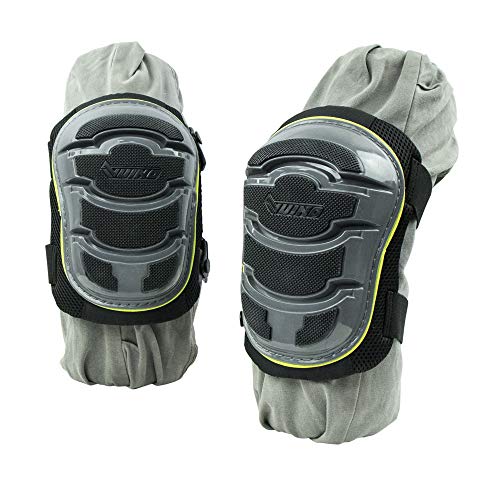 VUINO Cómodas rodilleras de gel con correas ajustables y tapa de plástico antideslizante para trabajar, suelos y decoración.