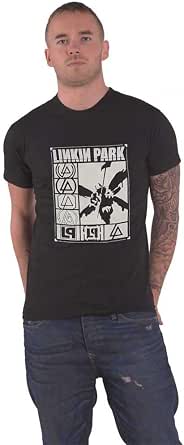T-shirt Linkin Park Officiel Unisexe – Design Rectangle Logos, Couleur Noir, 100% Coton, Tailles S à XXL